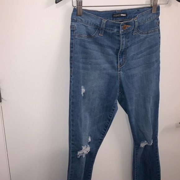 2/$50 Fashion Nova High-Waisted Ripped Skinny Jeans - Picture 5 of 6